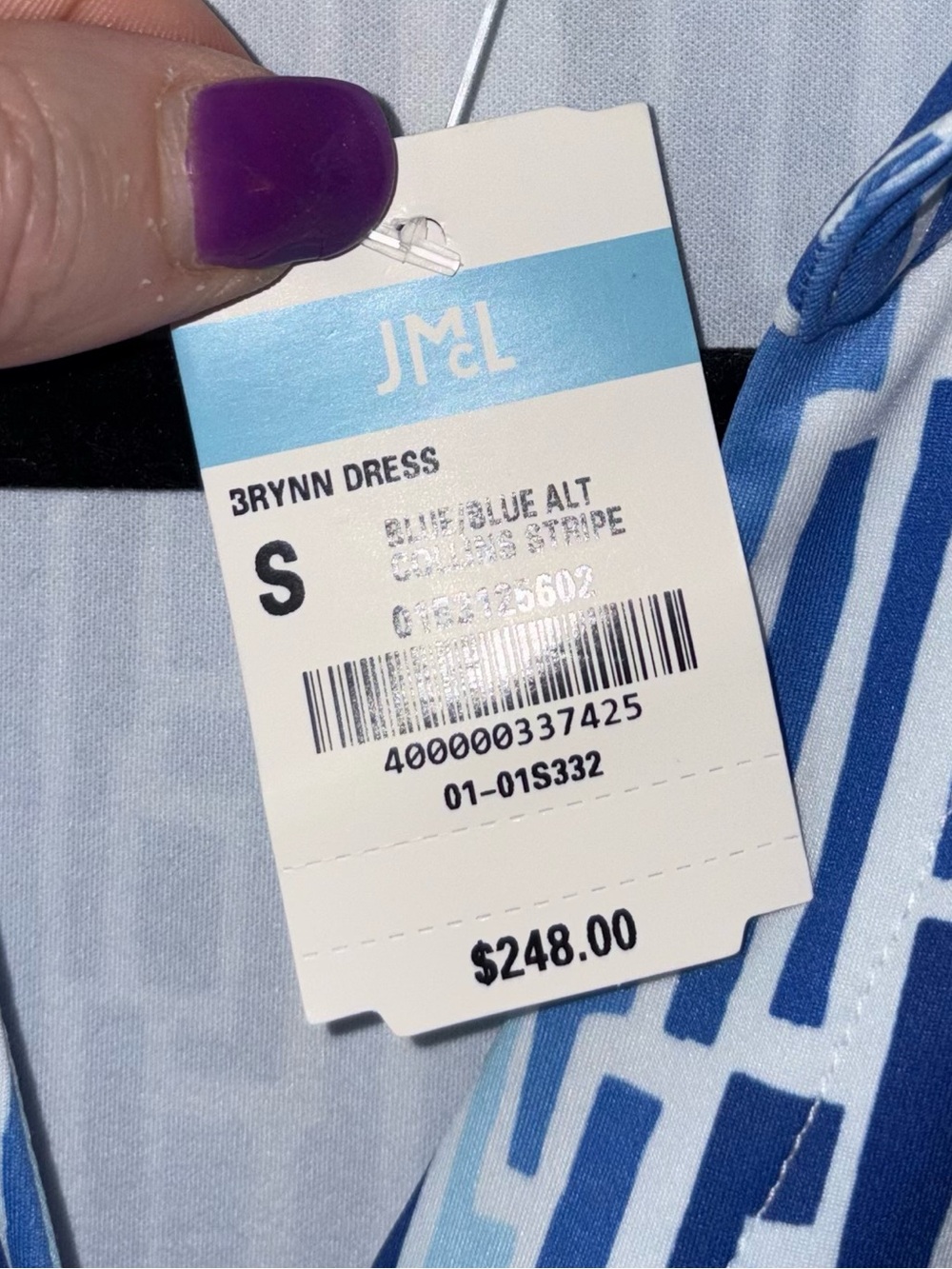 J. McLaughlin Brynn Shirt Dress NWT Small Blue Geometric Belted Catalina Cloth - Picture 3 of 5